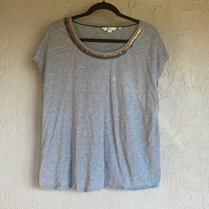 Boden gray tshirt with sequins